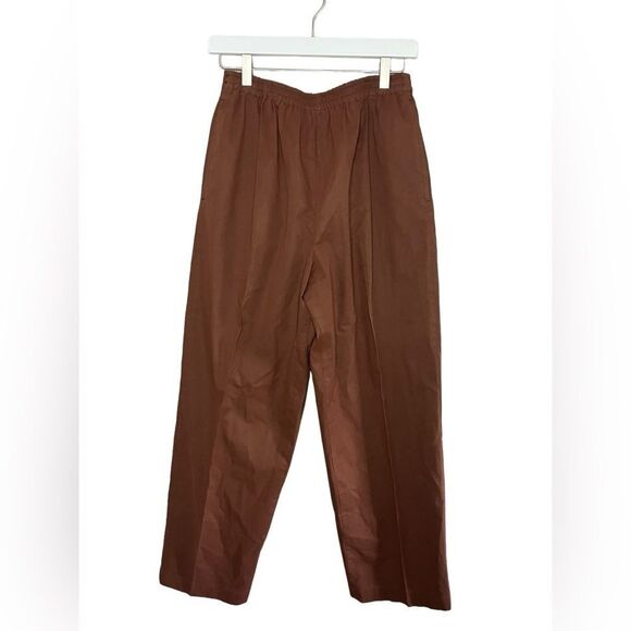 Eskandar Japanese Trouser Pull On Lightweight Pants Tapered Leg Cotton Brown 1 - Picture 1 of 7